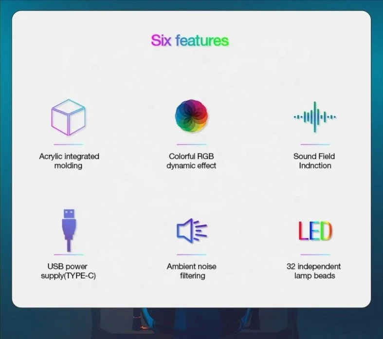 LED Strip Light RGB Sound Control App Control Pickup Voiceactivated Color Ambient Car Party Bar Lamps of Music Rhythm Lights