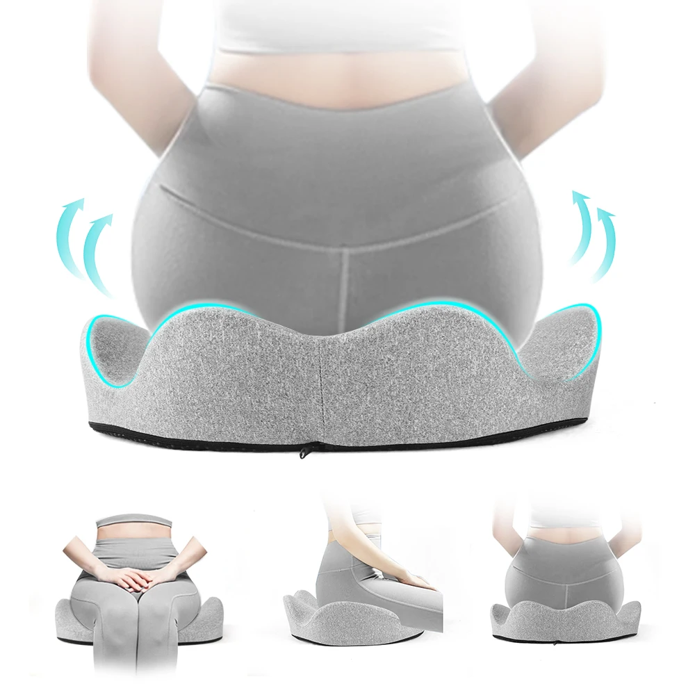 Memory Foam Seat Cushion for Office Chairs   Pressure Relief Cushion for Long Sitting for Gaming Compute Desk Chair  Car Seat