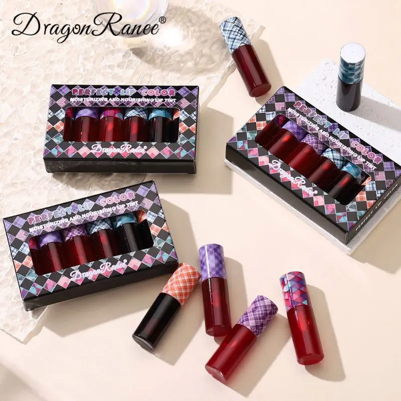 oem 6pcs  Transparent water colorless lip oil lipstick  moisturizing hydrating lip oil autumn and winter lip sets