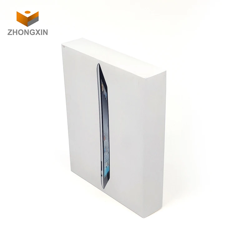 Oem Custom Wholesale Price Luxury White Hard Paper Lid And Base Mobile Phone Packaging Box For Ipad