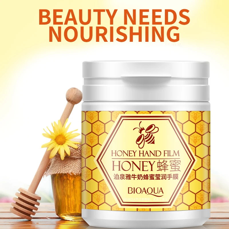 BIOAQUA Wholesale OEM ODM Cosmetics Exfoliating Moisturizing Moisturizes the Hand Vitamin E Milk Manuka honey hand wax 170g