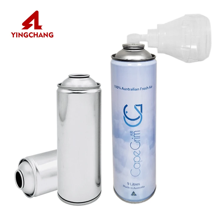 refillable oxygen tinplate empty aerosol can