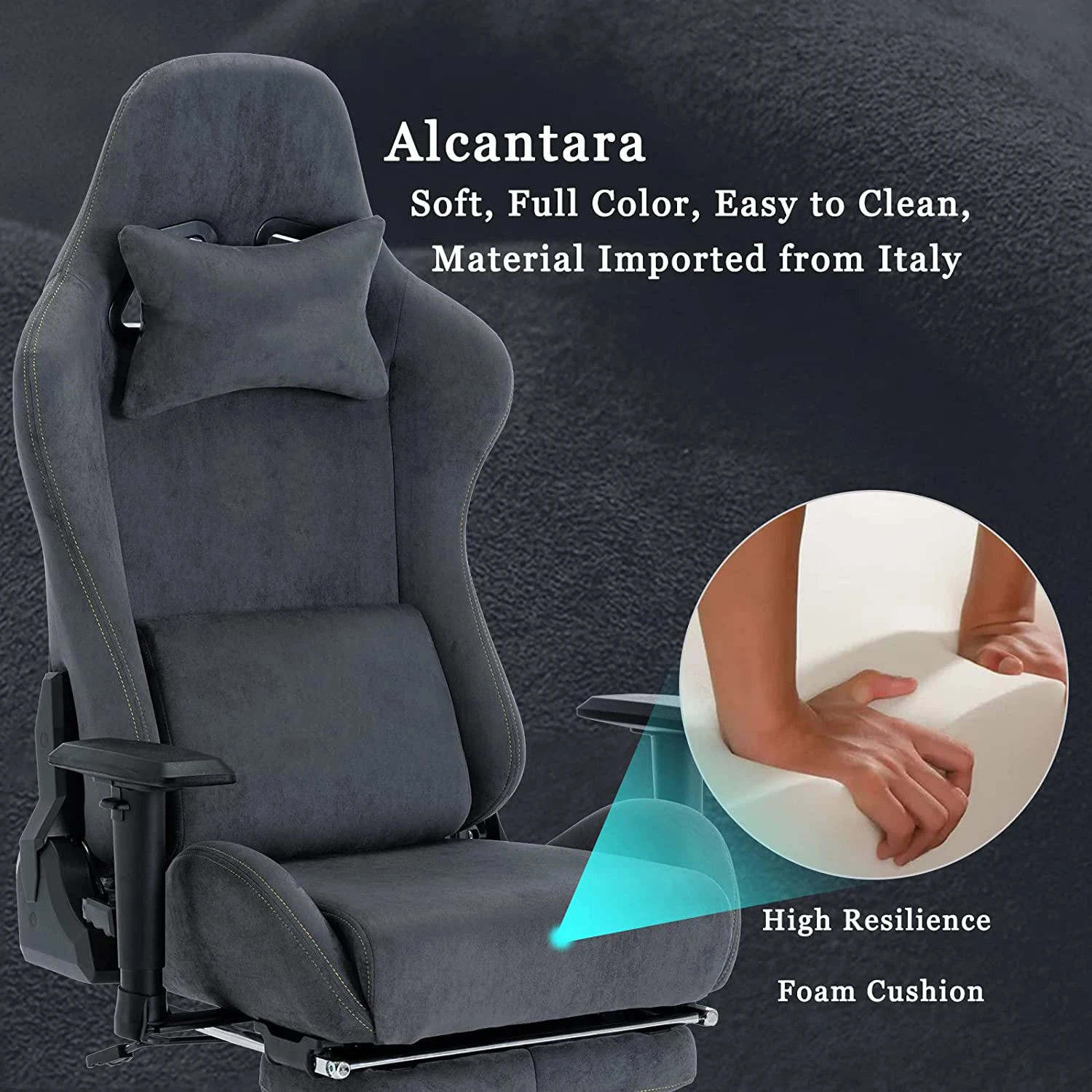 Cheap Sale Breathable Alcantara Office Chair Ergonomic PC New Best Silla Gamer Racing Hot Sale Gaming Chair with Footrest