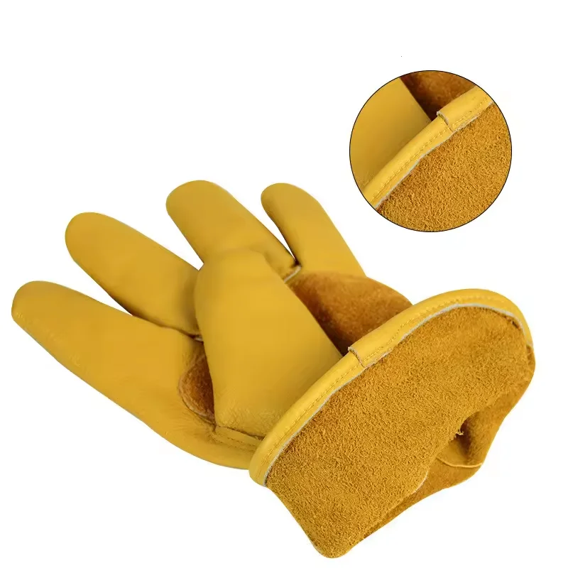 Wholesale Construction Hand Garden Work Safety Gloves Protective Gear Working Gloves Mittens Safety Hand Goatskin Leather Gloves