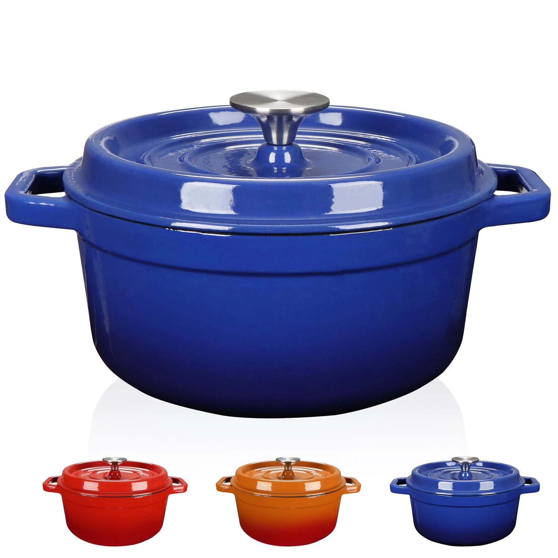 High-quality Cookware Manufacturers New Style Enamel Casserole 18cm Round Non-Stick Pot Cast Iron Dutch Oven for Toaster Oven