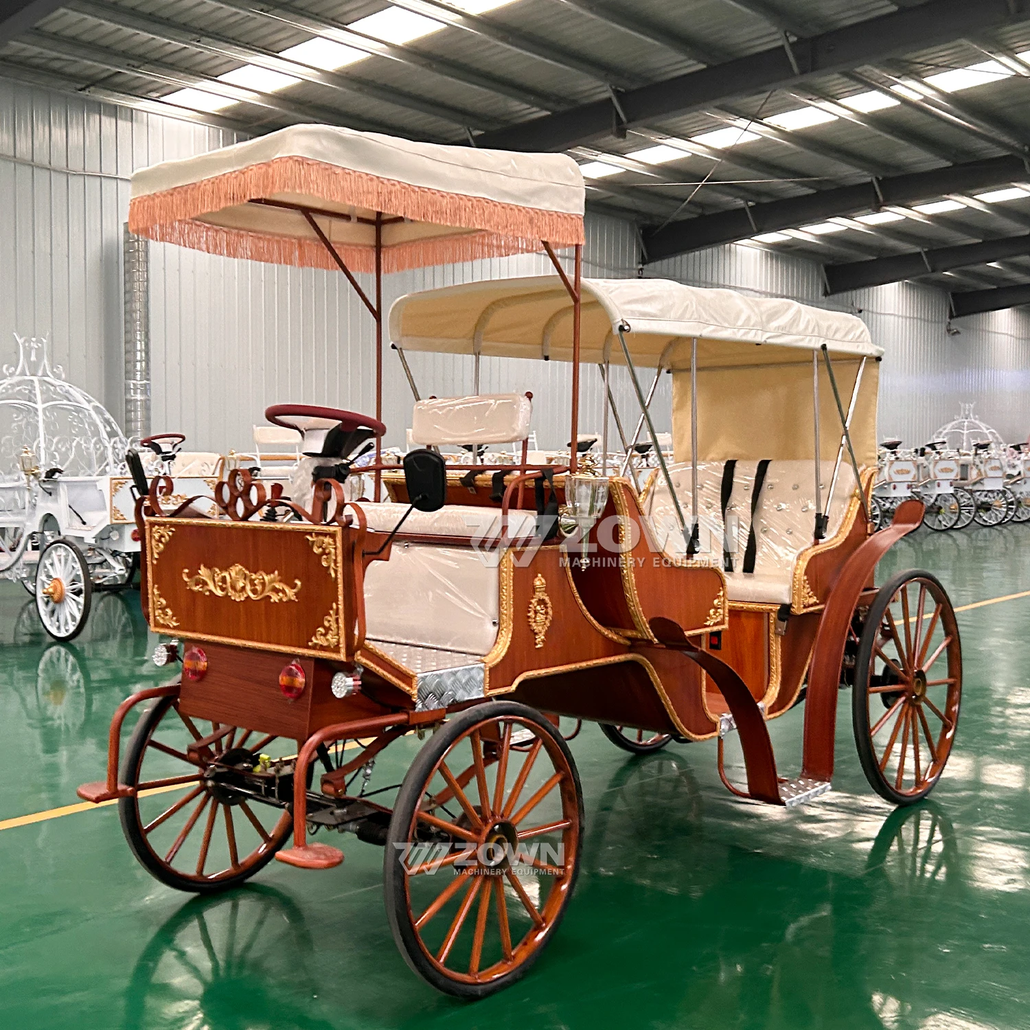 Sightseeing Carriage Elegant Factory Price Wedding Tourist Electric Sightseeing Carriage/Horse Drawn Carriages for Sale