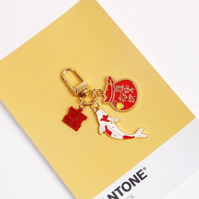 2021 Japan Anime Maneki Neko Lucky Cat Fortune Koinobori Keychain Key Chain Car For Women Bag Pendent
