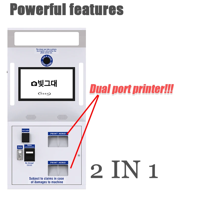 Digital Dual Port Printers Multi-function Photo Kiosk Machine Hd Camera to Take Pictures Wedding Photobooth Photo Booth Shell