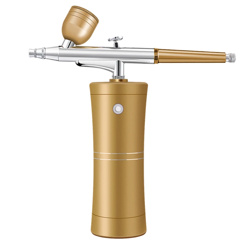 Mini Air Compressor Kit Air Paint Spray Gun Airbrush for Nail Tattoo Craft Cake Nano Fog Mist Sprayer