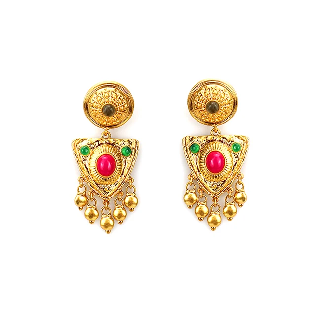 European And American Medieval Tassel Earrings Are Fashionable Versatile Charming Retro Classic And Luxurious In Palace Geometry
