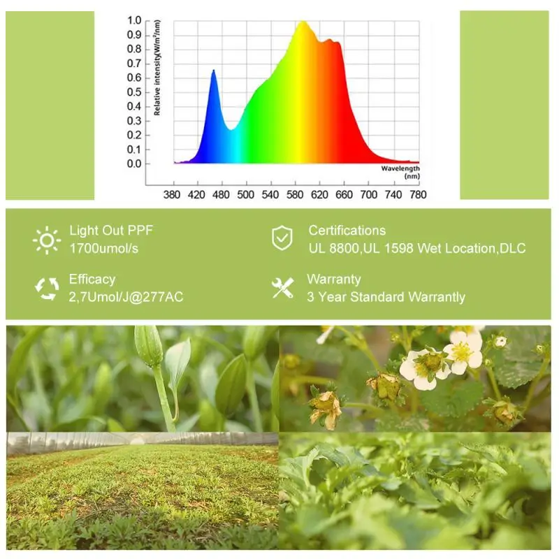 Hot high par value high PPFD full spectrum 600w 1000w led grow light hps for medical plants