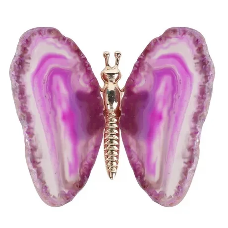 Wholesale Natural Healing Crystals Gemstone Stone Colorful Agate Butterfly for Gifts Home