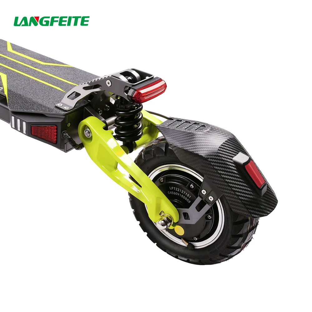 Langfeite C5 Electric Scooter 2200w 60v 25ah Tft Sine Wave Dual Motor Skateboard Powerful Adult Foldable