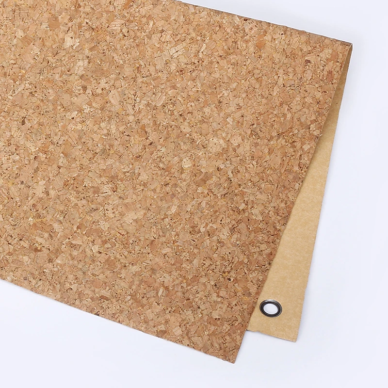 Wooden Fabric Cork Sewing Leather for Bags Soft Cork PU Leather Fabric Gold Silver Color Synthetic Leather