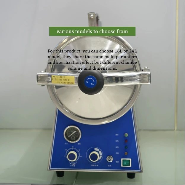 16 L Lab table top steam sterilizer medical sterilization for surgical instrument Sterilize bottles using an autoclave device