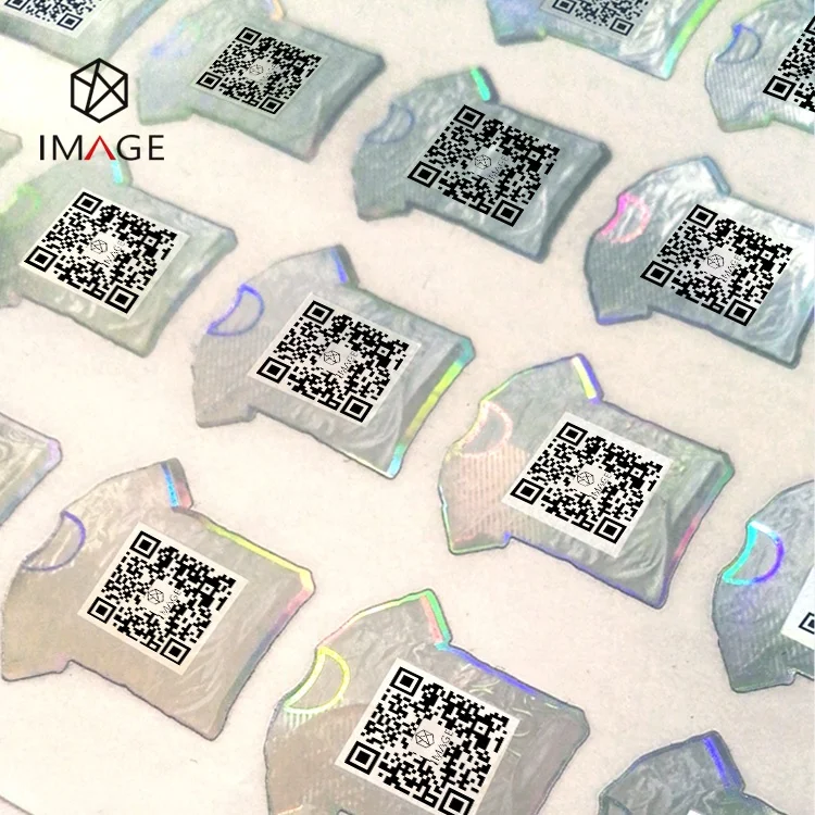 Custom Laser Holographic Security Labels Stickers for Clothing Hangtag Products