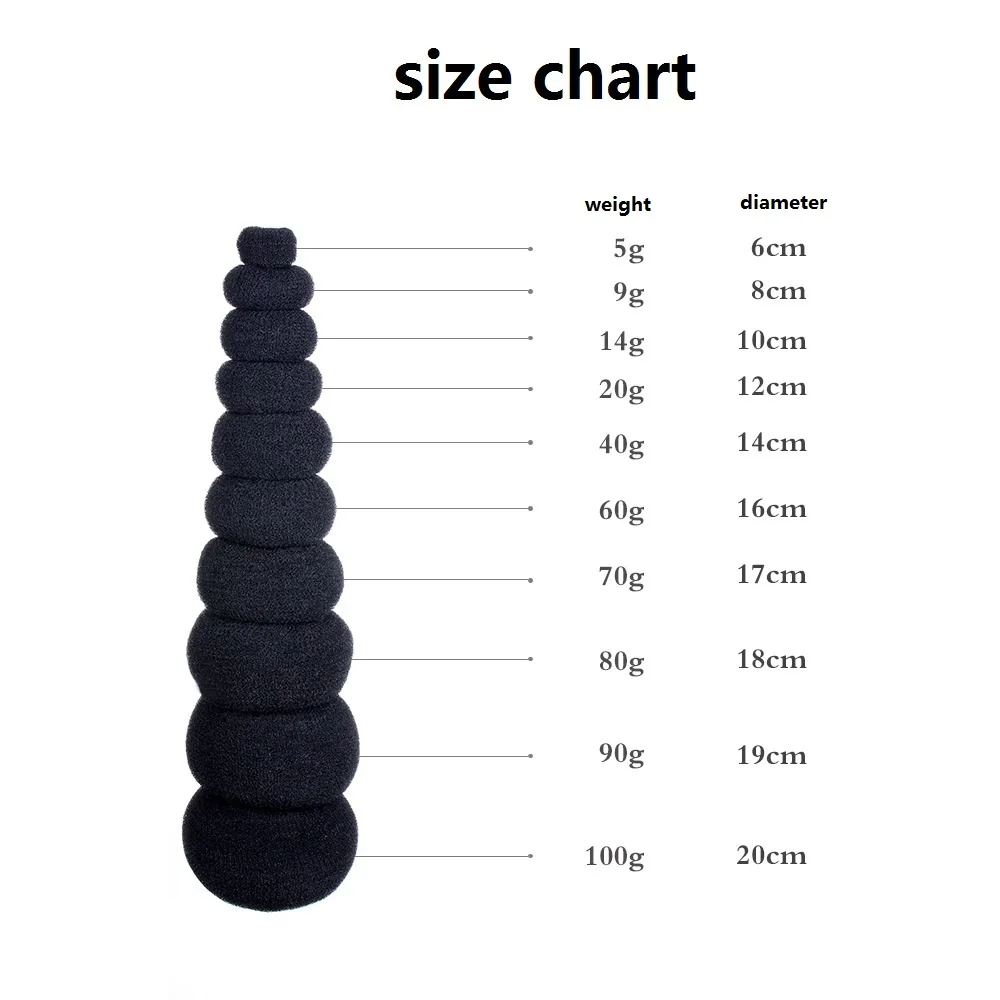  wholesale large size fashional style bun hair accessories nylon donut shaper maker for