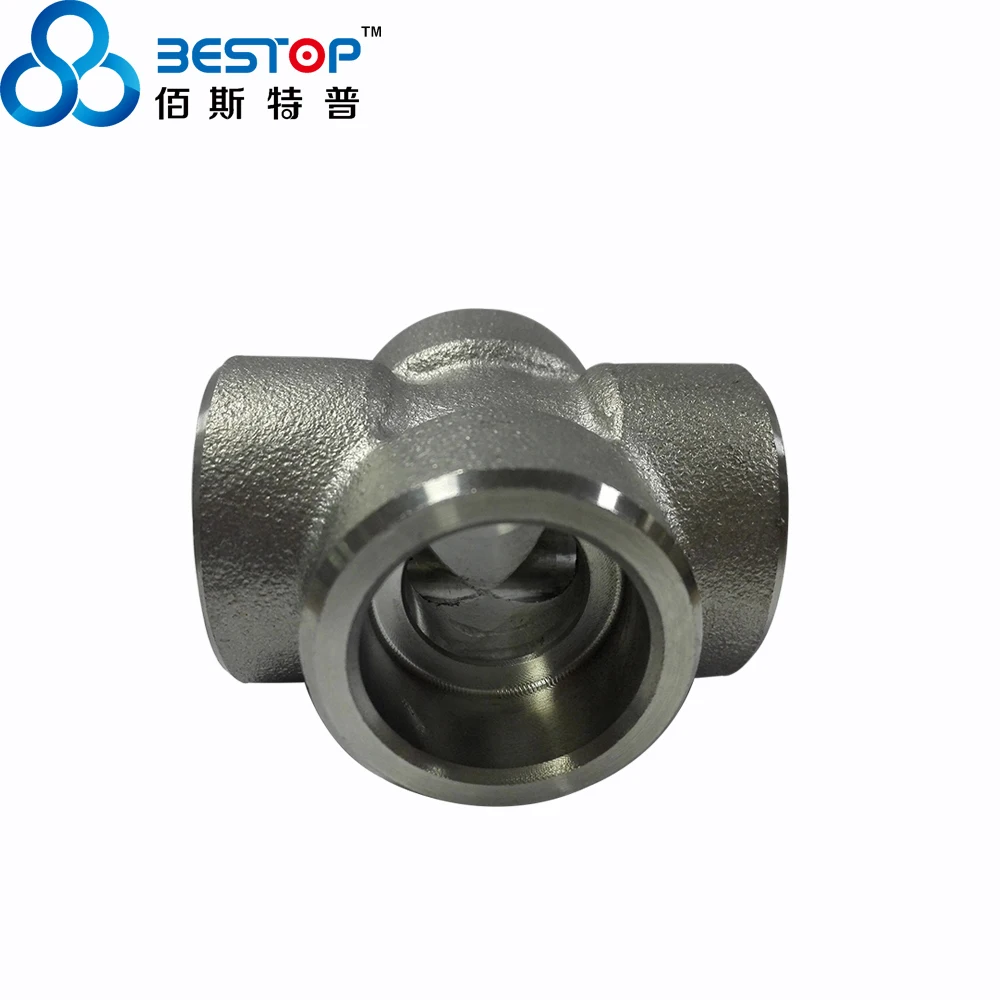 Кованые фитинги 3000lbs SW Cross ASME B16.11 из нержавеющей стали розетка Сварка равный крест