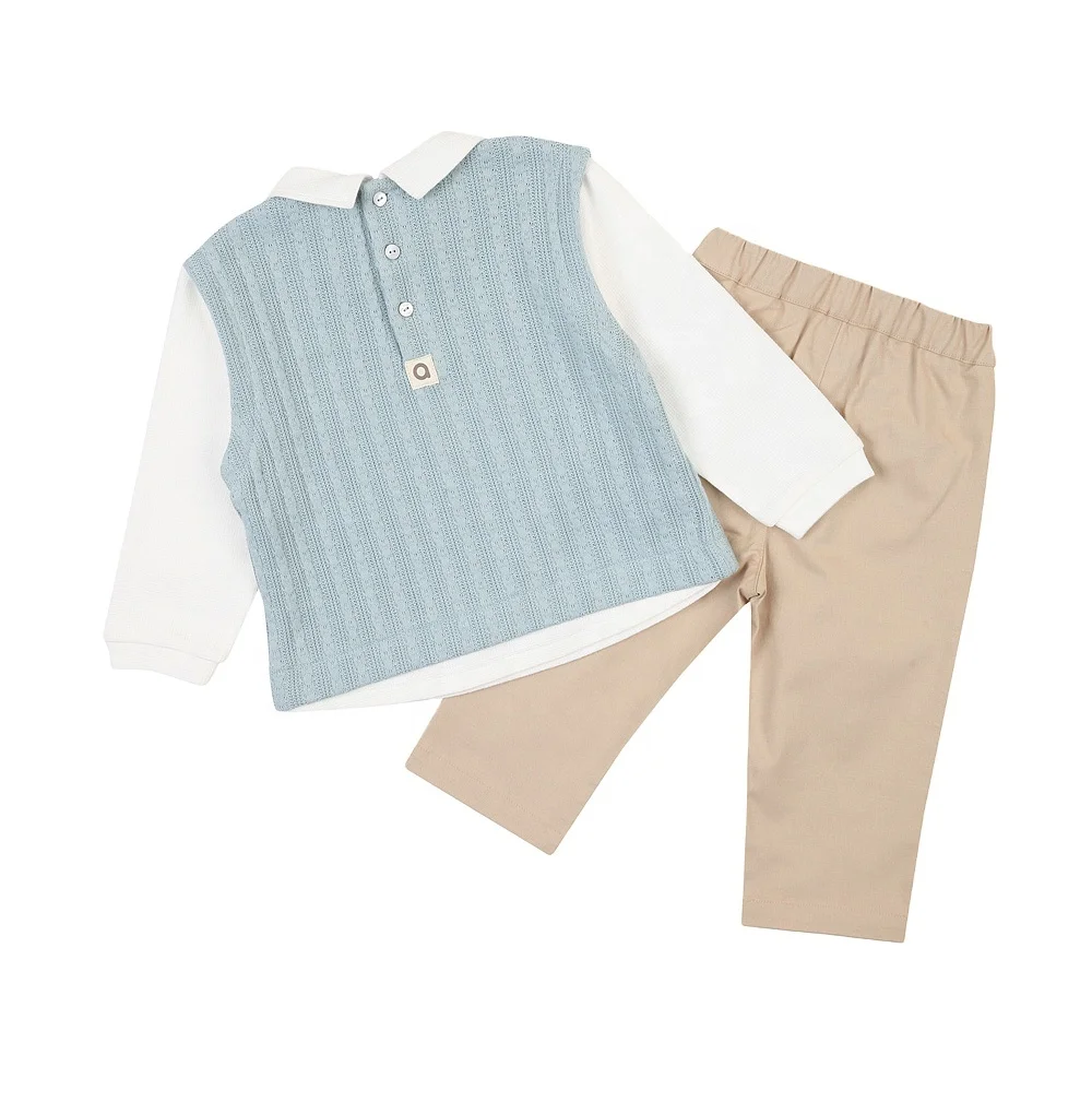 Customised Kids Apparel Clothing Sets Soft O-Neck Baby Girl Clothing with OEM Service Model Decoration