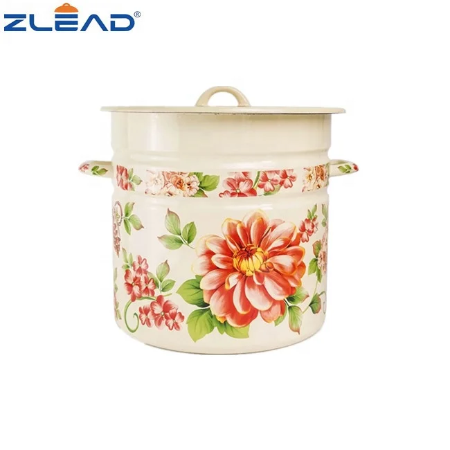 Zhili Custom Enamel 502D Stock Pot Enamel Bucket Enamel Pails
