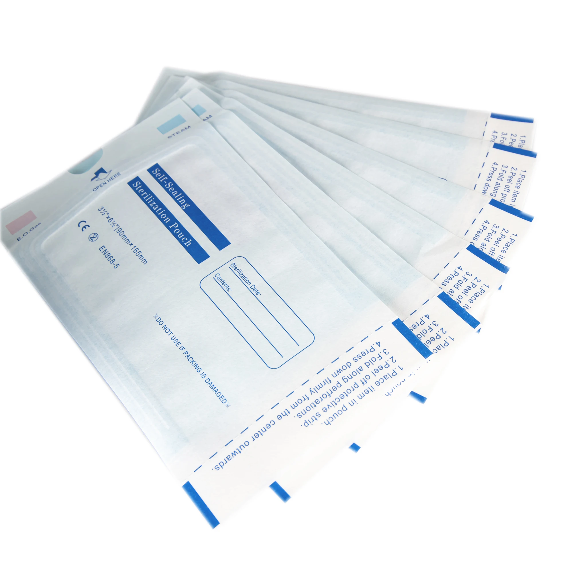 Sterilization Flat Roll Pouch Reel Medical packaging for Steam/EO Sterilization 50mm*200m