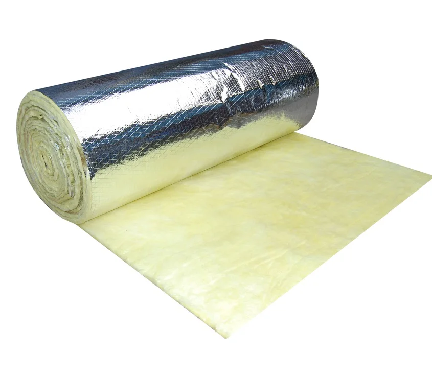 Bellsafe Aluminium Foil Faced Glass Wool Insulation Glass Wool Blanket With One Side Fsk For Air Duct