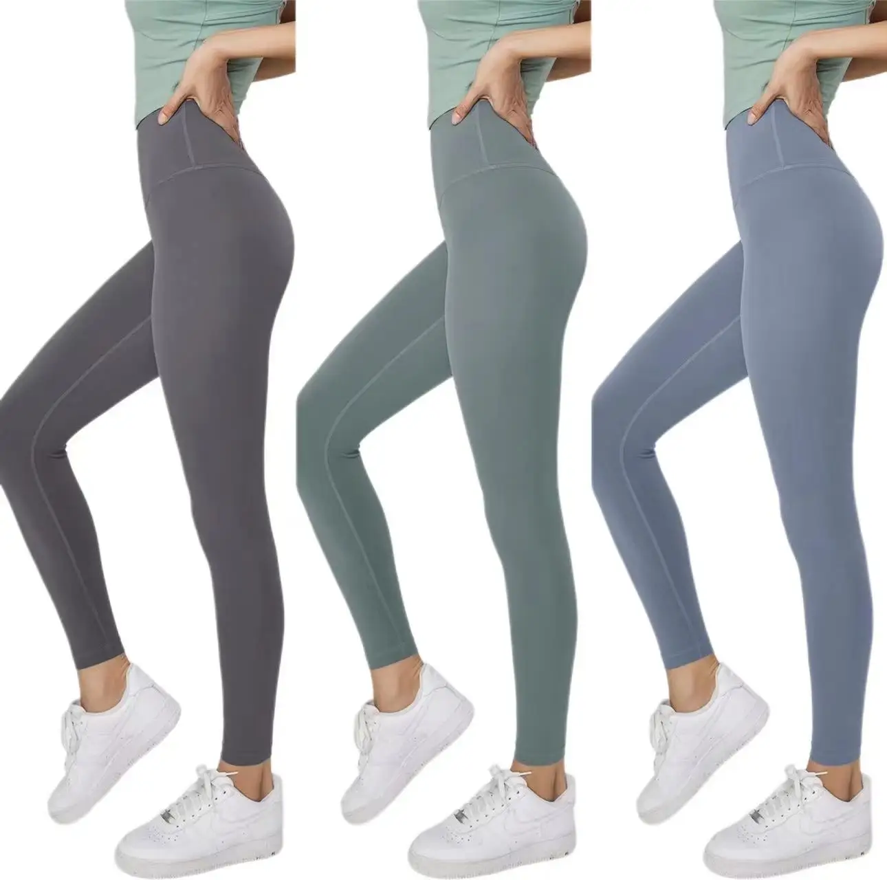 Dropshipping Custom Logo Buttery Soft High Rise Yoga Pants Butt Lifting Fitness Running Gym Leggings For Women