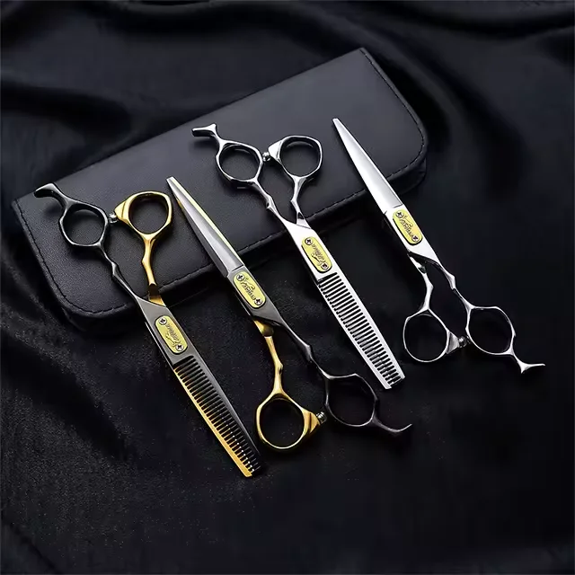 Professional Salon Hair Cutting Hairdressing Scissors Personal Travel Barber Kit For Men And Hairdressers