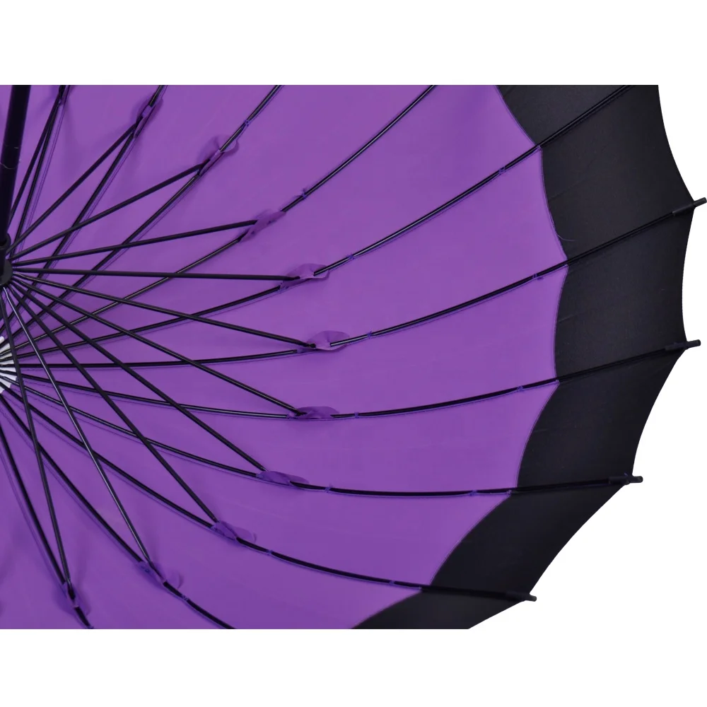 Herzo 23inches 24K manual open anti storm sun protection big wooden handle 24K umbrella For Africa South America