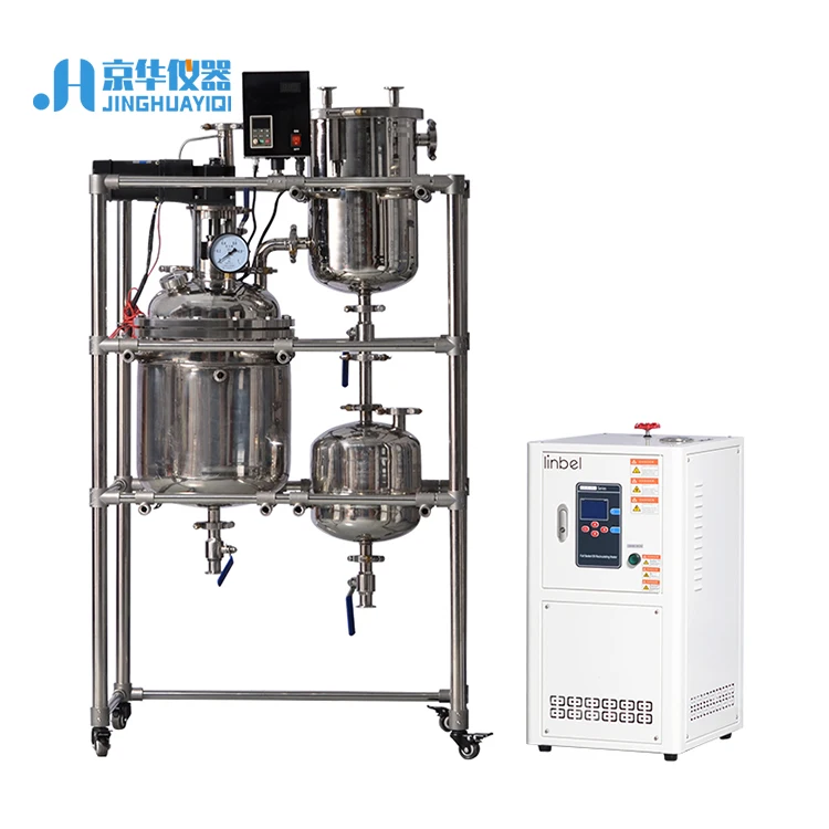 Factory Price 10L to 200L Decarb Reactor Stainless Steel Jacketed Reactor with Filter
