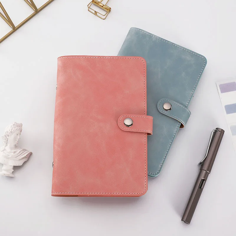 New Makaron A6 Binder Notebook Cash Budget Hand Book Planner Office Stationery Supplies Loose Leaf Binder Notebook