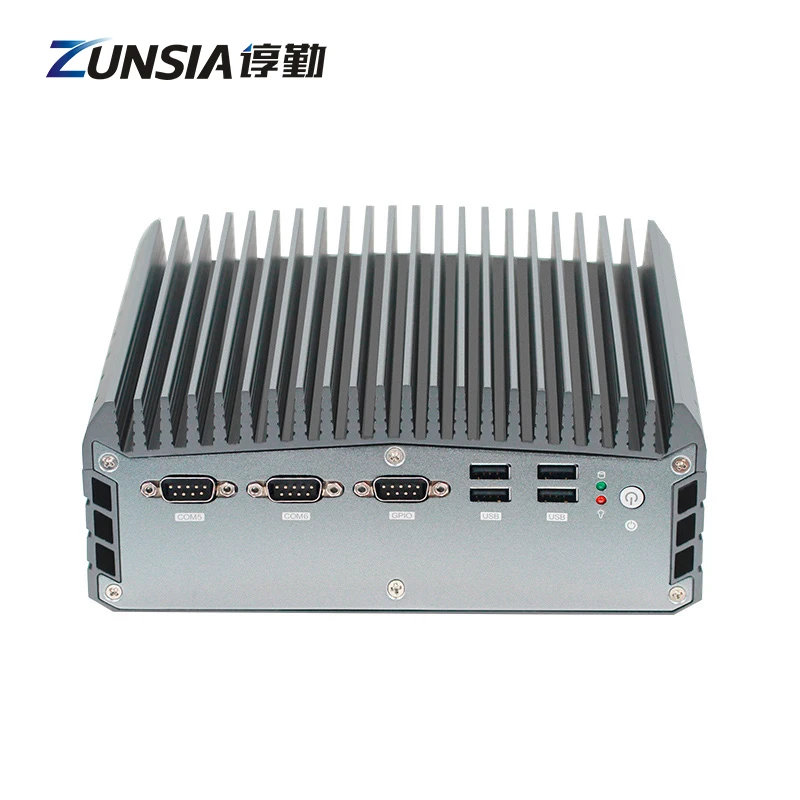 Zunsia 2 Lan 6COM Embedded Industrial Computer Case Core i5 i7 Celeron J6412 N100 2*DDR4 6USB 1*HD VGA IOT X86 Fanless Mini PC