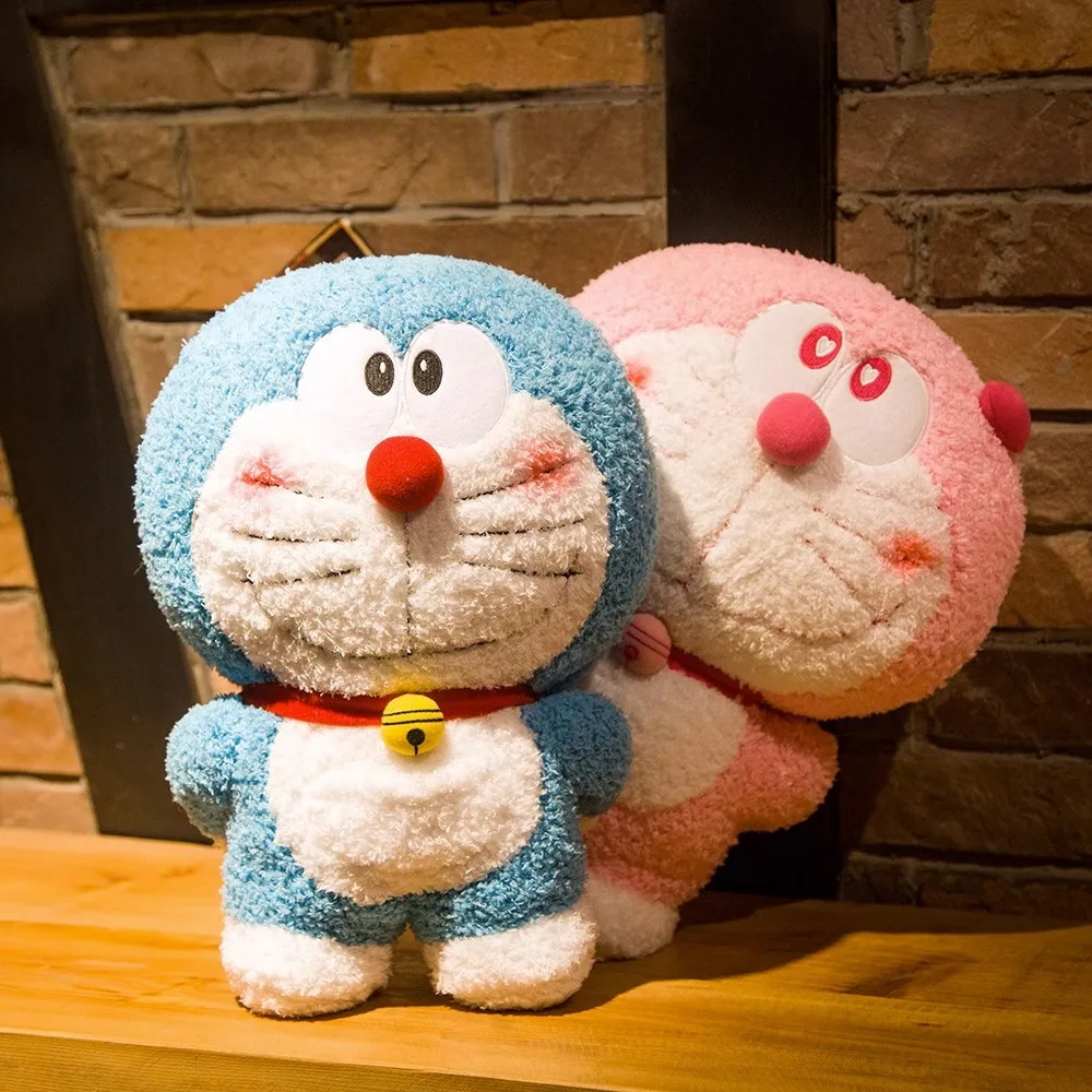 Hot Selling Custom Blue Doraemon Cartoon Plush Toys Jingle Cat Squishy Stuffed Animal for Kids Filled with PP Cotton