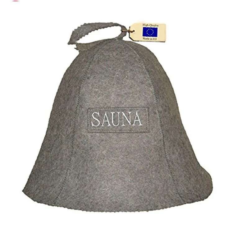 100% wool Felt bath sauna hat Russian Banya Embroidered cap for Head Protection 2024 new products hot sale
