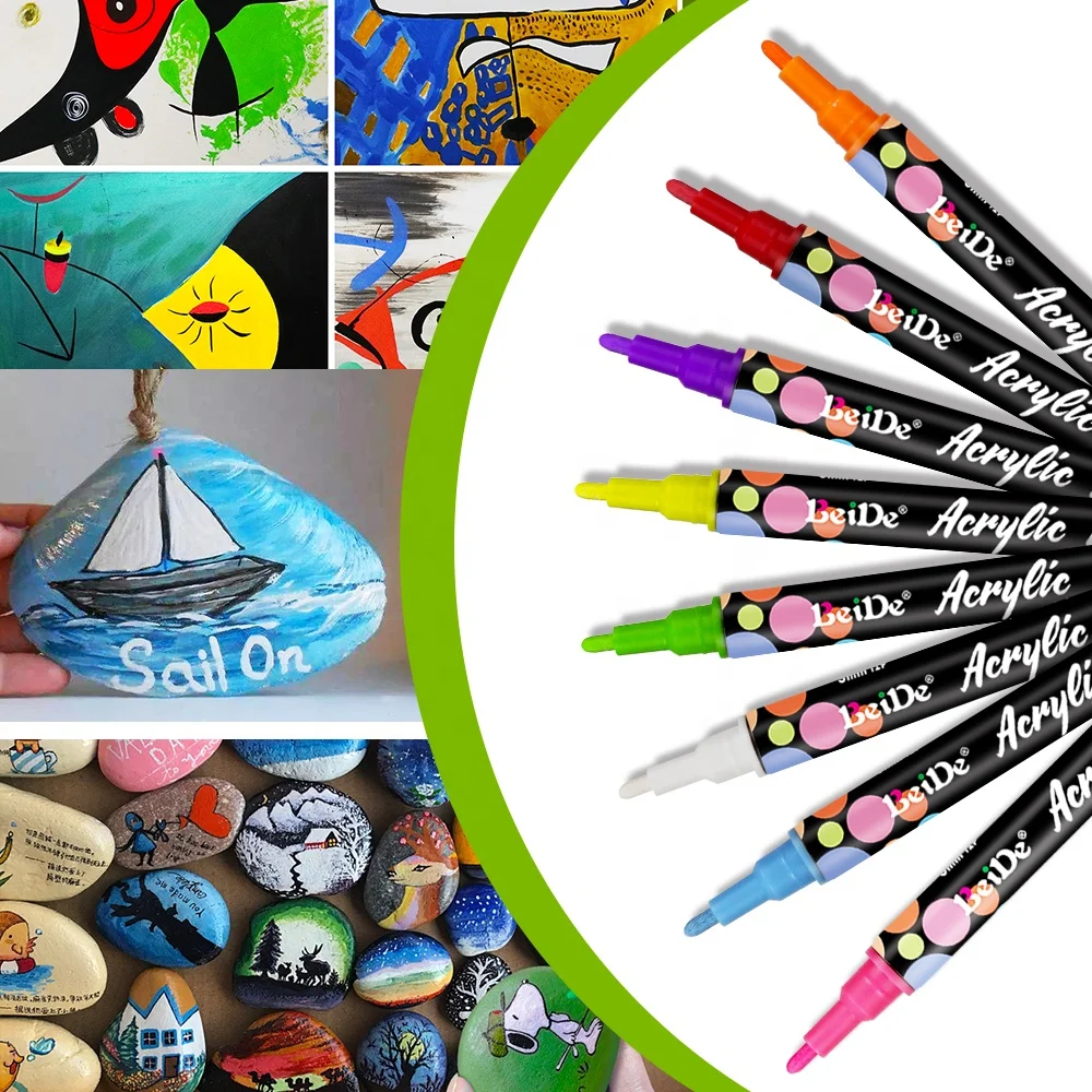 Acrylic Paint Pens for Rock Painting, Stone, Ceramic, Glass, Wood, Canvas