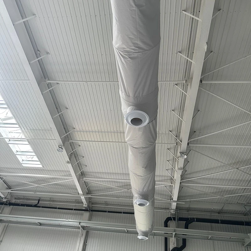 Настраиваемый цвет, текстильный канал HVAC, воздуховод для носков, оптимальный воздушный поток, тканевый воздуховод