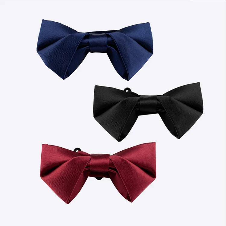 Custom Self Tie Bow Ties for Men Classic Noeud Papillon Mariage Polyester Plain Solid Kids Bow Ties