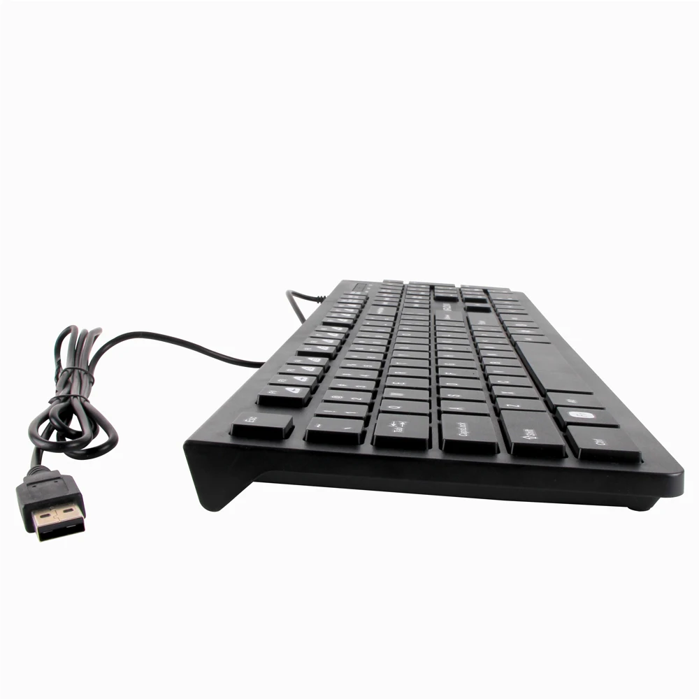 VCOM эргономичная компьютерная клавиатура Проводная с клавишами 104Key Plug Play USB для офиса и