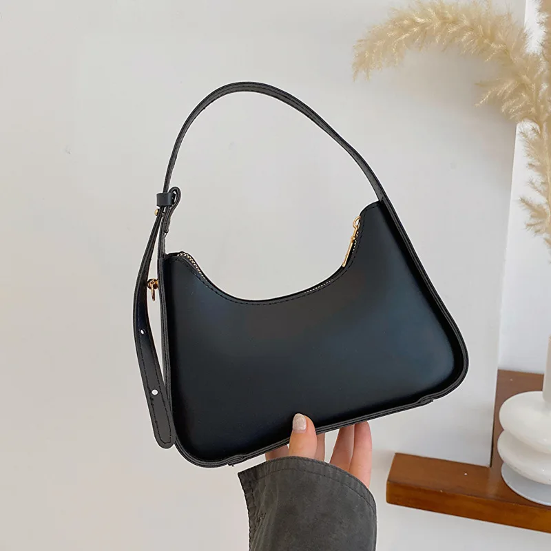 Wholesale Bean-shaped Pu Leather Handbags Ladies Simple Style Underarm Bags Women Small Shoulder Bag