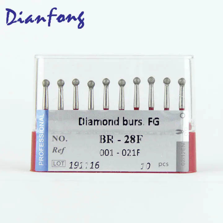 BR-28F fine grit ISO CE certified round shape high speed dental diamond bur dental medical tool