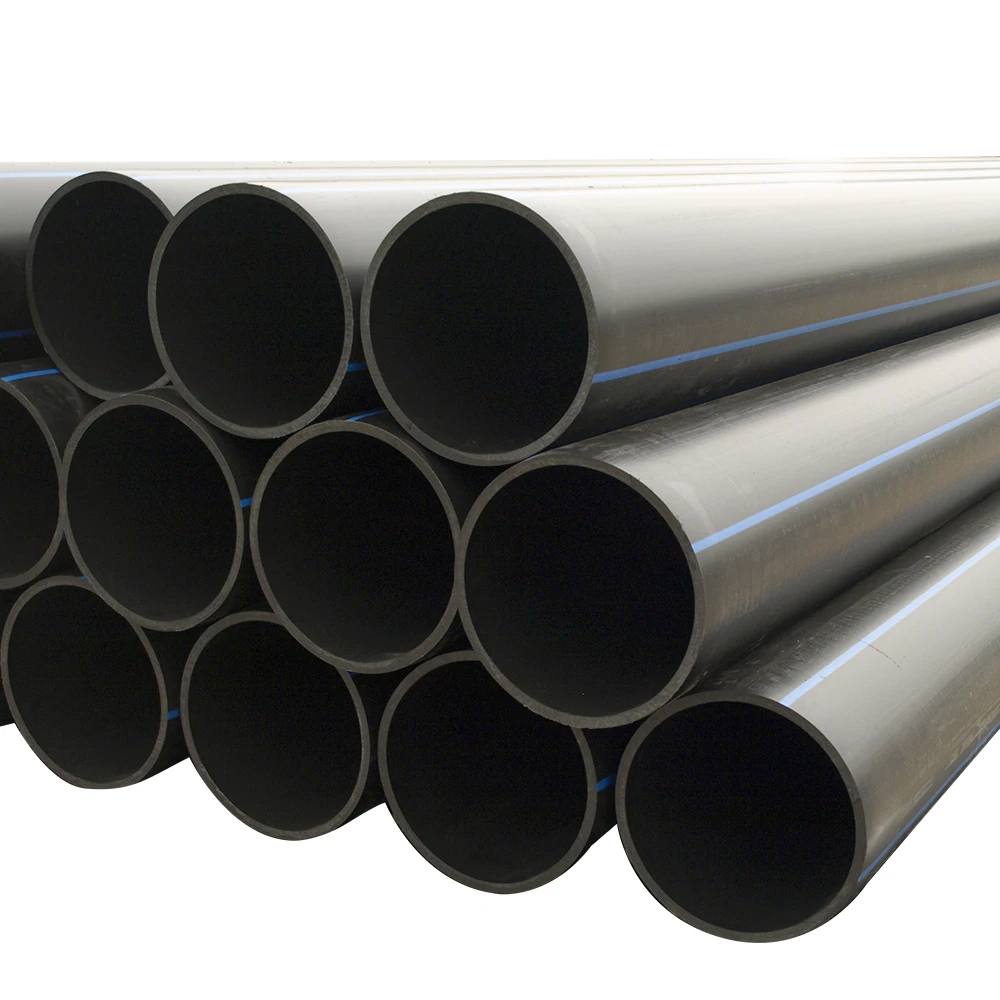 Черный цвет с голубой полосой hdpe трубы 20 мм до 1200 мм Технические характеристики