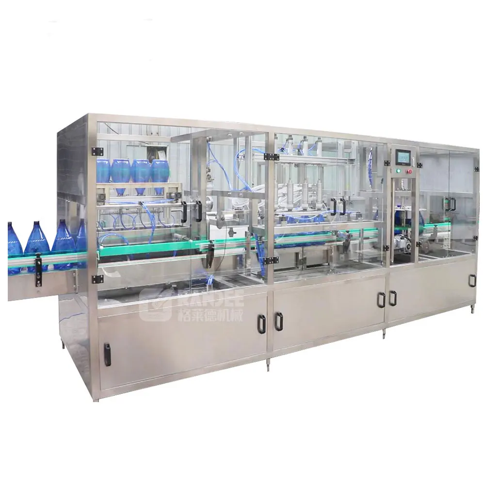 Linear type 5L purified water bottle washing filling capping machine for cheap price