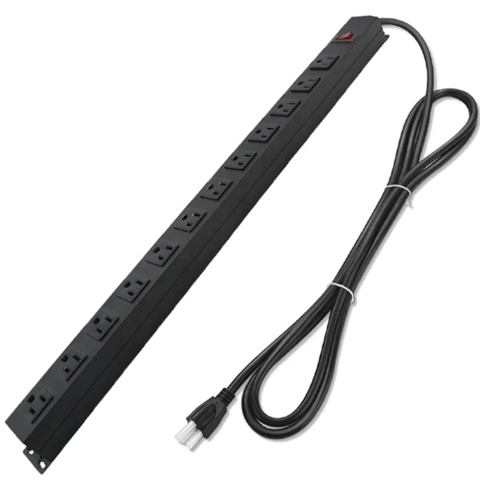 heavy duty 15a metal power strip surge protector extension cord 10ft 15ft power cord