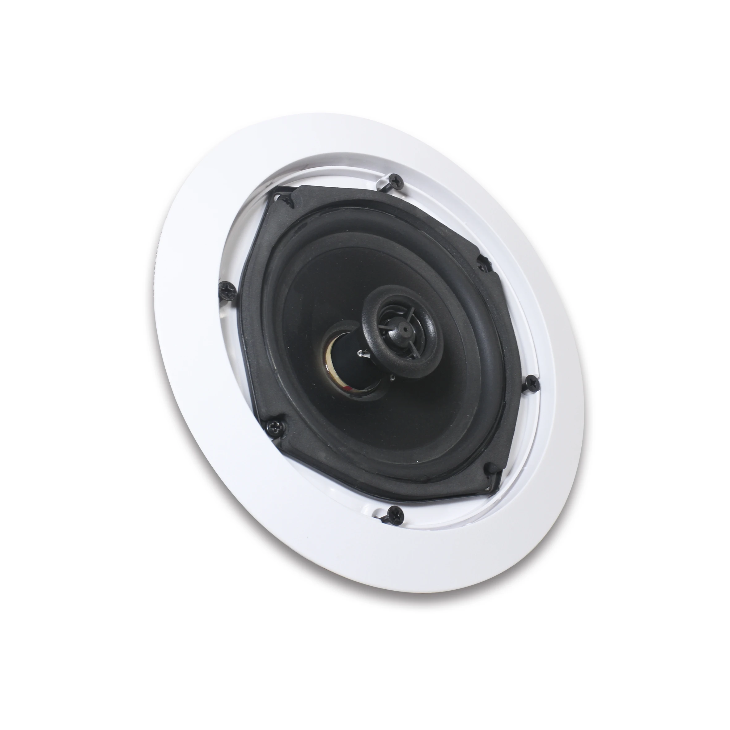 4 Channel Mini 25W BT Home Audio Music System Wall Mount Amplifier with 4 PCS 5' Coaxial Ceiling Speaker and Remote Control