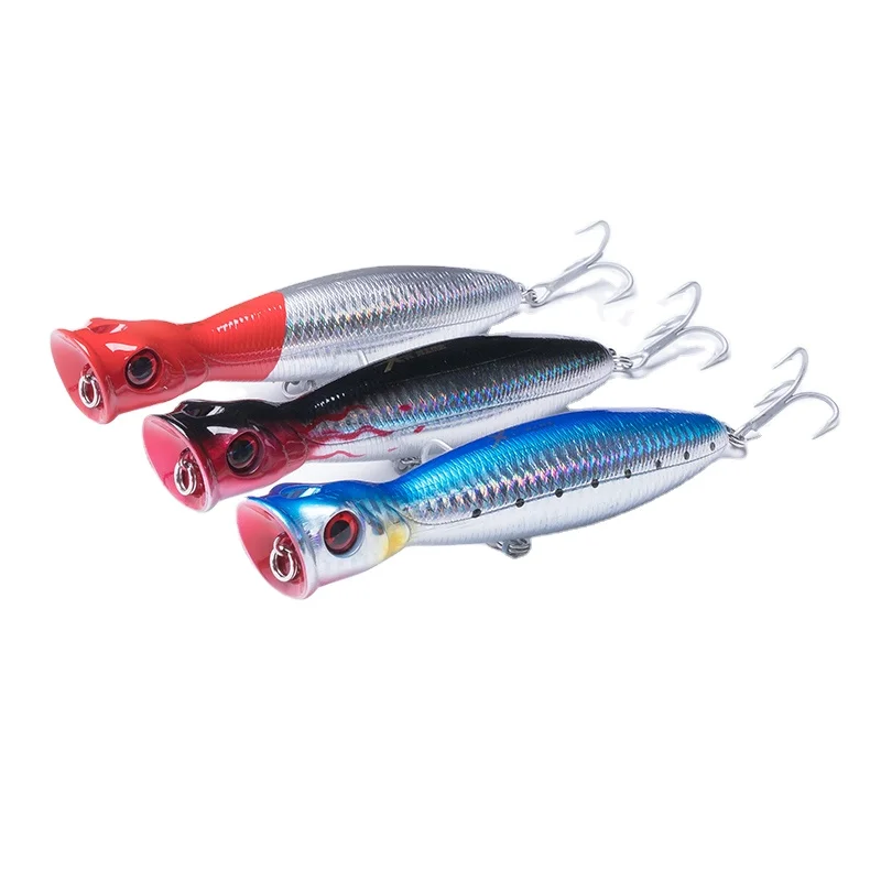 Kingdom Topwater Popper Fishing Lure 9.5g 16g 36g High Quality 130mm Big Tuna Popper Bait Seabass Popper For Saltwater Fishing