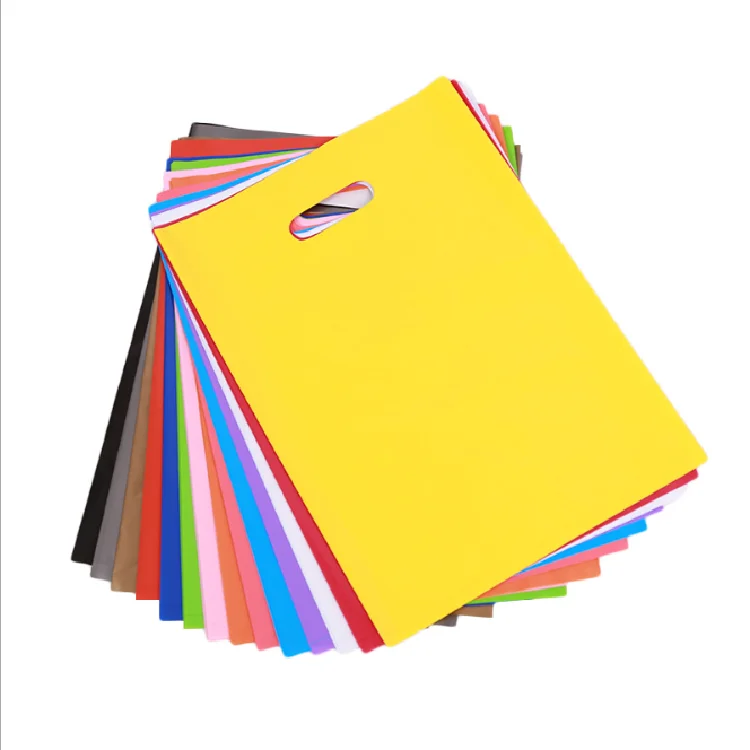 2023 Custom printing heavy duty retail shopping biodegradable die cut plastic bags with logo