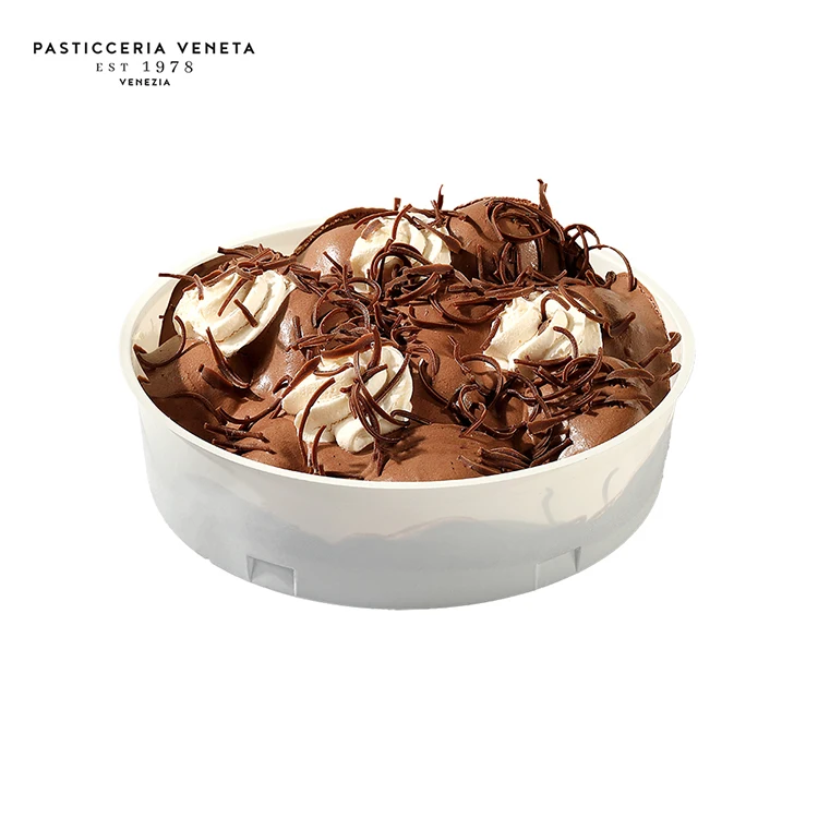 Black Profiteroles cocoa cream mini birthday bless round cake dark chocolate italian dessert