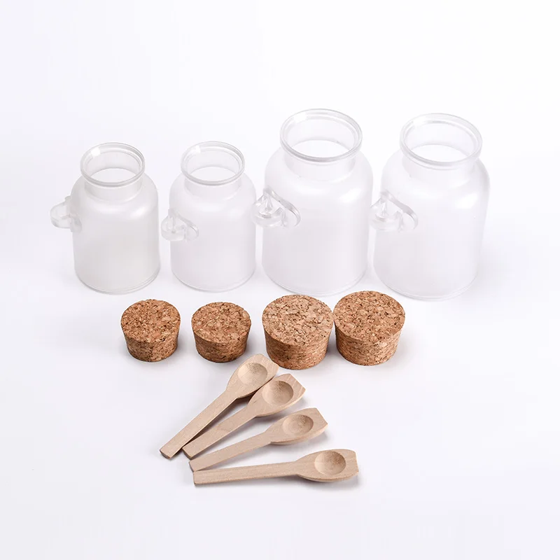 Free Sample 100ml 200g 300g 500g Seasoning Sauce Dressing Cruet Powder Plastic Bath Salt Jar