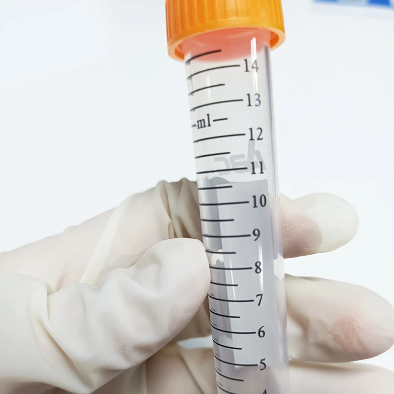 plastic conical tube 15ml 50ml centrifuge tube conical bottom flat cover graduated line sterile in rack or bag