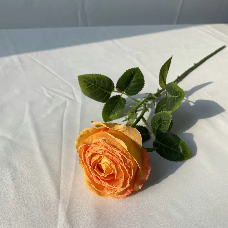 Factory silk rose flower wedding artificial flowers decor red rose valentine day gift real touch artificial rose flowers
